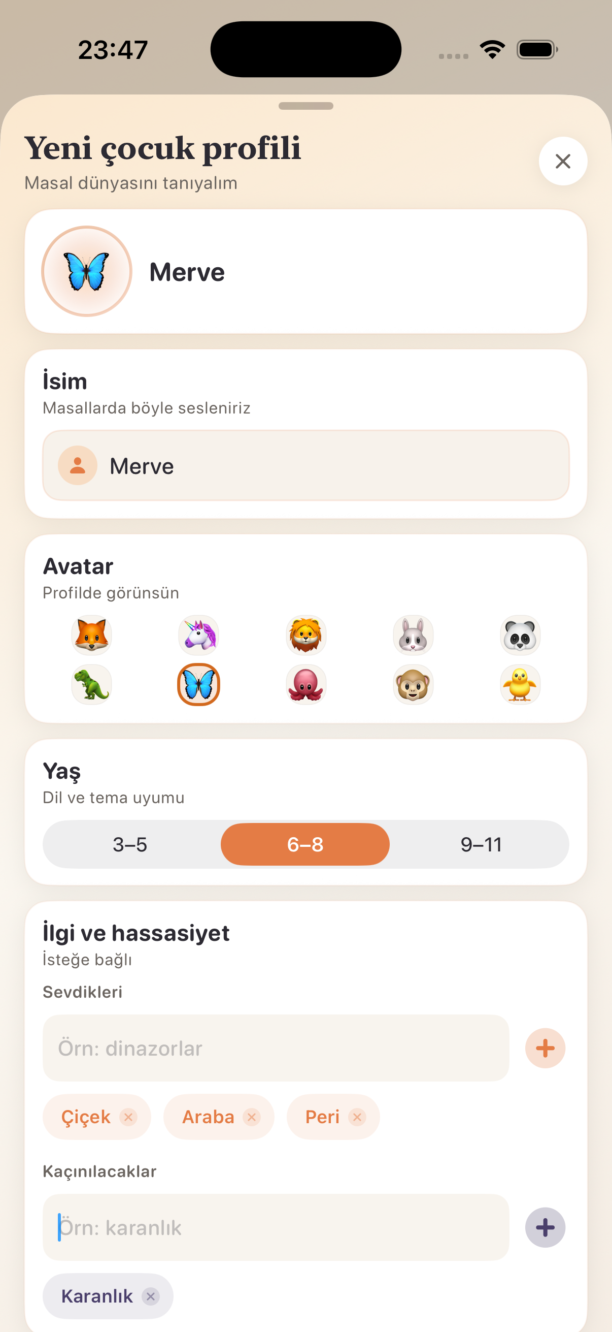 Olia – Çocuk profili